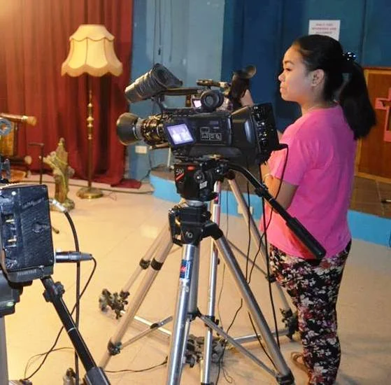 A camera operator working in the CBCFI studio